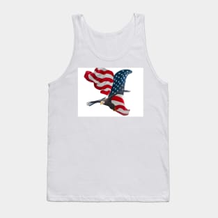 Flying American Eagle Flag Tank Top